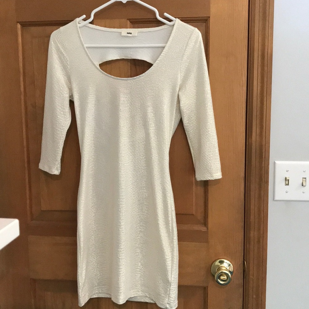 Cream sparkly dress